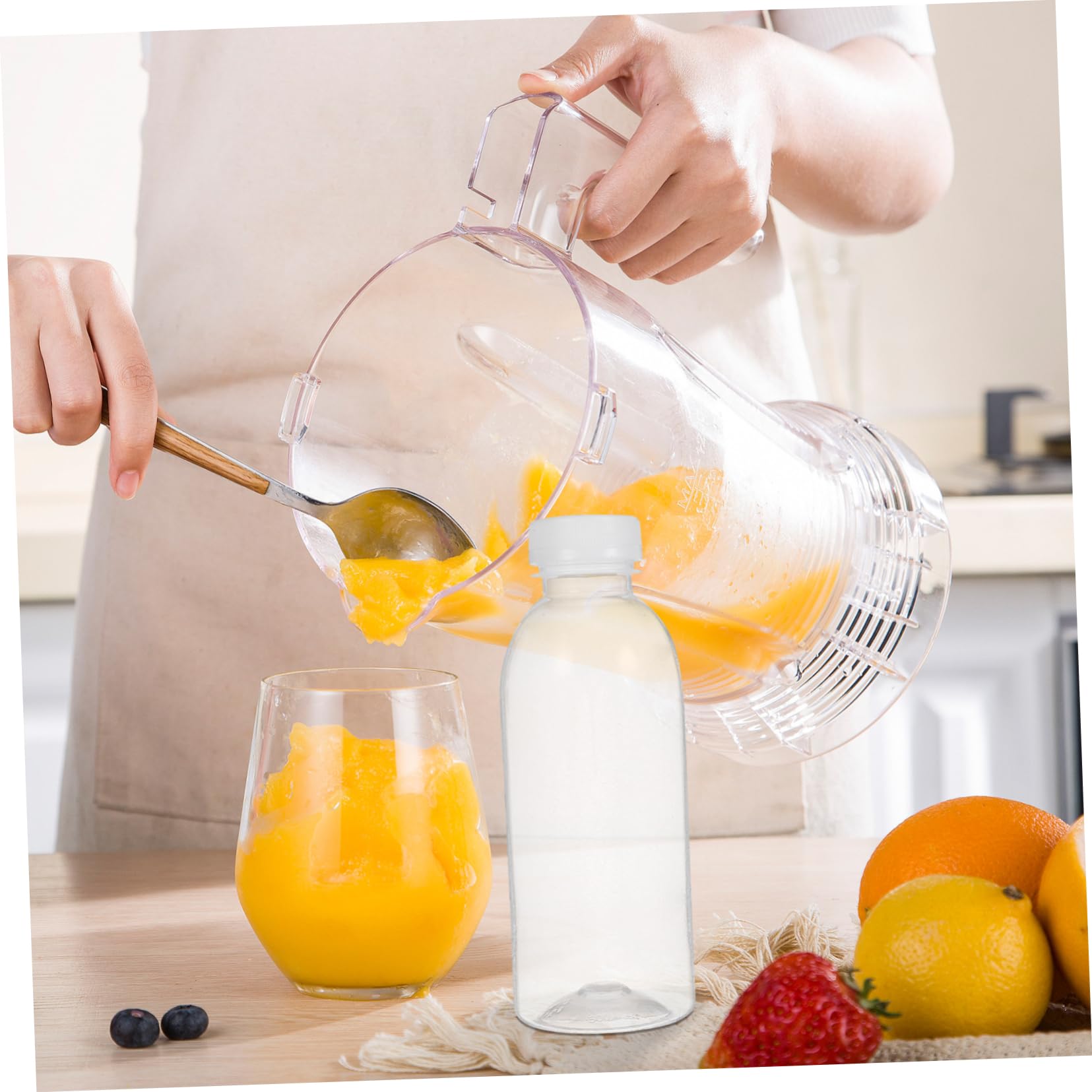 Amazon | OATIPHO 6個セット 500ml 透明ペットジュースボトル 蓋